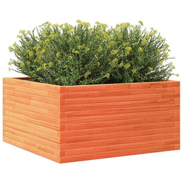 vidaXL Fioriera Giardino Marrone Cera 90x90x46 cm Legno Massello Pino