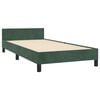 vidaXL Giroletto senza Materasso Verde Scuro 90x190 cm in Velluto
