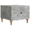 vidaXL Tavolino da salotto con cassetto Grigio Cemento 49 x 50 x 40 cm