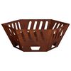 vidaXL Focolare Ruggine 60 x 60 x 23 cm Acciaio Corten