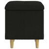 vidaXL Pouf contenitore con cuscino Nero 40 x 40 x 45 cm Tessuto