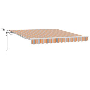 vidaXL Tenda Retrattile Multicolore 300 x 250 cm Poliestere e Metallo