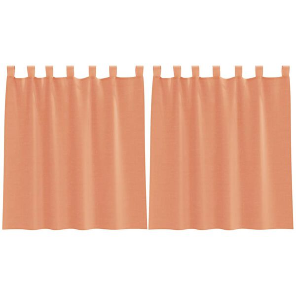 vidaXL Tende in Voile con Passanti 2 pz Terracotta 140x140 cm