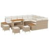 vidaXL Set Divano da Giardino 13 pz 12-Numero di posti Beige
