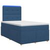 vidaXL Letto box spring con materasso Blu 120 x 190 cm Tessuto