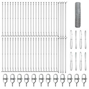 vidaXL Palo della recinzione Argento