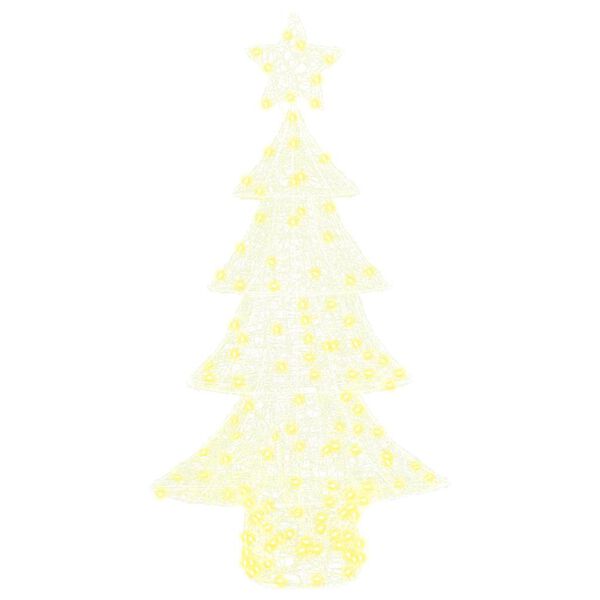 vidaXL Albero di Natale con 160 LED Bianco caldo 150 cm Acrilico