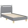 vidaXL Struttura letto bambini con testata Grigio chiaro 80 x 160 cm