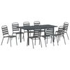 vidaXL Set da Pranzo per Giardino 9 pz Antracite