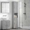 vidaXL Set di Armadi da Bagno TULUM Grigio Sonoma 37 x 31,5 x 203 cm