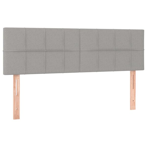 vidaXL Testiera Grigio Chiaro 144x5x78/88 cm in Tessuto
