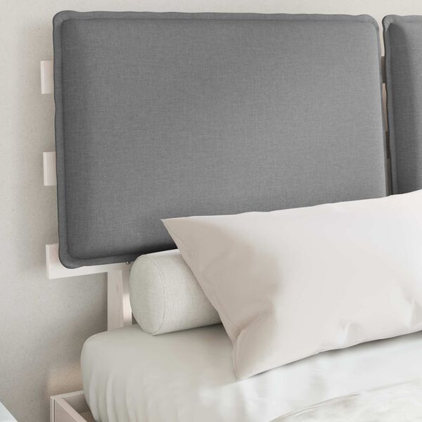 vidaXL Letto con Testiera Rivestita Grigio chiaro 140 x 200 cm