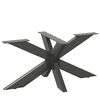 vidaXL Gamba per tavolino da caff&egrave; a forma di ragno antracite 98x58x(42-43) cm in acciaio