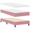 vidaXL Letto a molle con materasso Rosa 90 x 190 cm Velluto