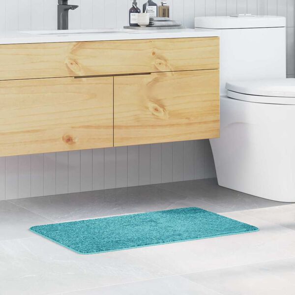 vidaXL Tappetino da bagno antiscivolo Turchese 50 x 80 cm PP
