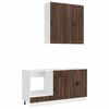 vidaXL Unit&agrave; Cucina PORTO 5 pz Rovere Marrone Legno ingegnerizzato