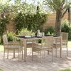 vidaXL Set da Pranzo per Giardino 5 pcs Beige polyrattan