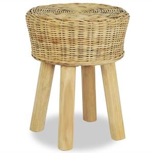 vidaXL Sgabello da Bar in Rattan Naturale