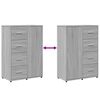 vidaXL Credenze 2 pz Grigio Sonoma 60x31x84 cm in Legno Multistrato