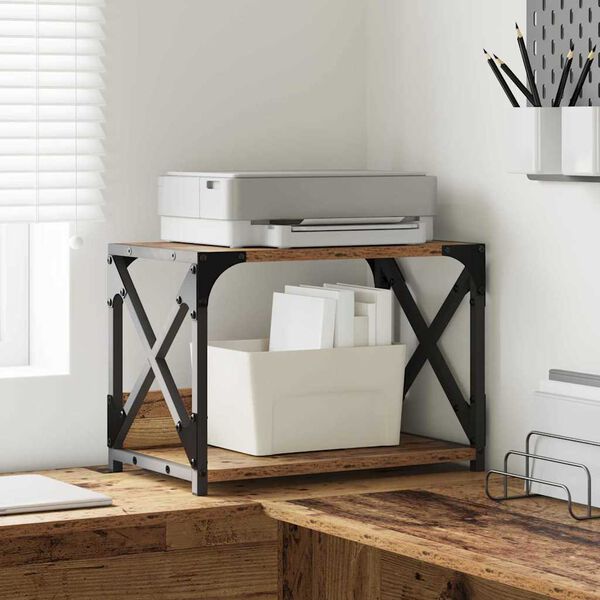 vidaXL Supporto per Stampante Legno vecchio 44 x 26 x 31.5 cm