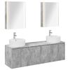 vidaXL Set di Armadi da Bagno 5 pz Grigio Cemento Legno ingegnerizzato