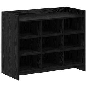 vidaXL Mobile per scarpe Rovere Nero 85 x 39,5 x 70 cm