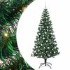 vidaXL Albero di Natale artificiale con luci integrate Verde 210 cm