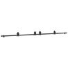 vidaXL Kit di Binari per Porte Scorrevoli 366 cm Acciaio Nero