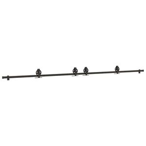 vidaXL Kit di Binari per Porte Scorrevoli 366 cm Acciaio Nero