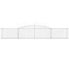 vidaXL Cesto Gabbione ad Arco 400x30x60/80 cm Ferro Zincato