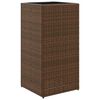 vidaXL Fioriera da Giardino Marrone 40x40x80 cm in Polyrattan