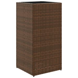 vidaXL Fioriera da Giardino Marrone 40x40x80 cm in Polyrattan