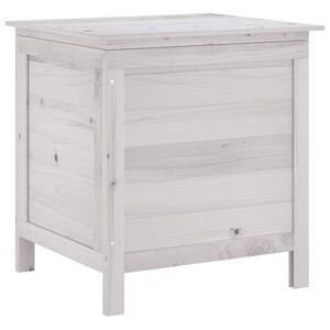 vidaXL Contenitore Giardino Bianco 50x49x56,5 cm Legno Massello Abete