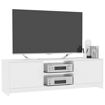 vidaXL Mobile Porta TV Bianco 120x30x37,5 cm in Legno Multistrato