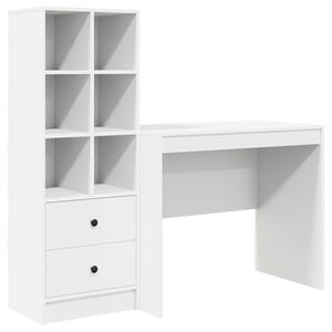vidaXL Scrivania Bianco 135,5 x 50 x 127 cm 2 pz