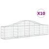 vidaXL Cesti Gabbioni ad Arco 10 pz 200x30x40/60 cm Ferro Zincato