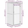 vidaXL Casetta da giardino marrone 118,5x97x209,5 cm in acciaio zincato