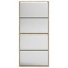 vidaXL Scarpiera a 4 Strati con Specchio Rovere 63x17x134 cm