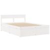 vidaXL Letto Cassetti e Materasso Bianco 120x200cm Legno Massello Pino
