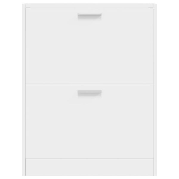 vidaXL Scarpiera in Legno con 2 Scomparti Bianca