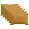 vidaXL Federa 6 pcs HEERLEN Giallo 40 x 60 cm corduroy