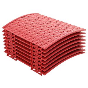 vidaXL GonnaperAlberodiNatale Rosso &Oslash; 65 x 24 cm Plastica