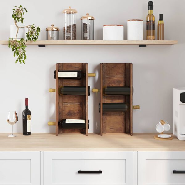 vidaXL Scaffale Marrone 24 x 13 x 54 cm Legno di Mogano Massello