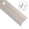 vidaXL Profili a L per Gradini 15 pz in Alluminio 100 cm Champagne