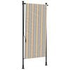 vidaXL Tenda a Rullo Esterno Gialla e Bianca 120x270cm Tessuto Acciaio