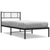 vidaXL Giroletto con Testiera in Metallo Nero 80x200 cm