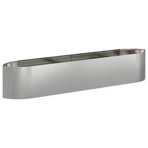 vidaXL Letto rialzato da giardino Acciaio zincato 220 x 40 x 40 cm