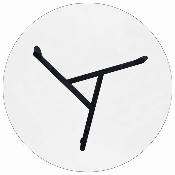 vidaXL Tavolo da Pranzo Trasparente 80 cm in Vetro Temperato