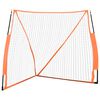 vidaXL Rete Baseball Arancione e Nera 183x182x183cm Acciaio Poliestere