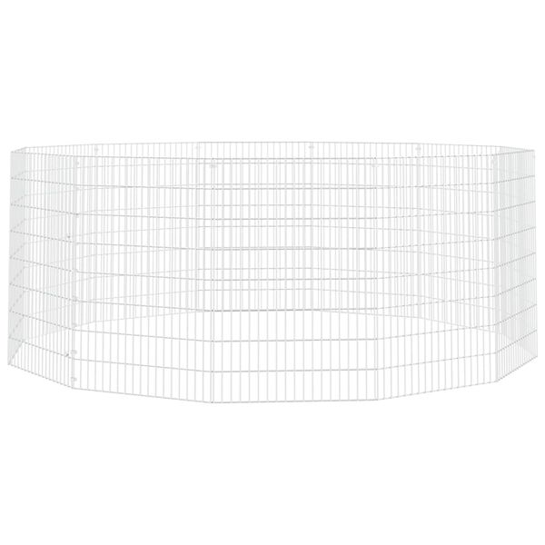 vidaXL Recinto per Animali Ruspante 12 Pannelli 54x80 cm Ferro Zincato